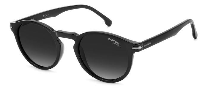 Carrera Unisex Carrera CARRERA 301/S 807/9O Occhiali da sole Acetato Nero Grigio Rotonda Sfumato