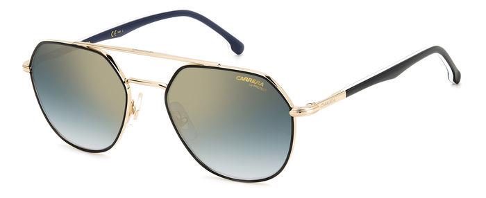 Carrera Unisex Carrera CARRERA 303/S 2M2/1V Occhiali da sole Metallo Oro Blu Geometrica Normale Sfumato