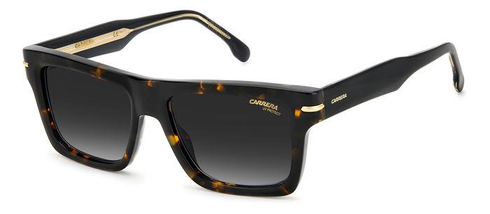 Carrera Unisex Carrera CARRERA 305/S 086/9O Occhiali da sole Acetato Havana Grigio Squadrata Sfumato