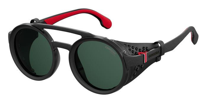 Carrera Unisex Carrera CARRERA 5046/S 807/QT Occhiali da sole Plastica Nero Verde Rotonda