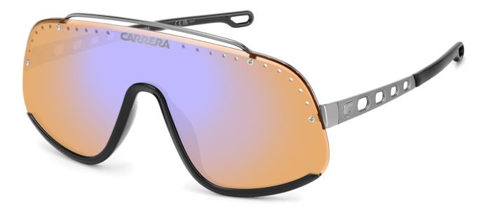 Carrera Unisex Carrera FLAGLAB 16 8IJ/DP Occhiali da sole Metallo Rutenio Arancione Maschera Specchiato