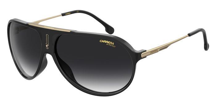 Carrera Unisex Carrera HOT65 807/9O Occhiali da sole Acetato Nero Grigio Pilot Normale Sfumato Carrera Unisex Carrera HOT65 807/9O Occhiali da sole Acetato Nero Grigio Pilot Normale Sfumato