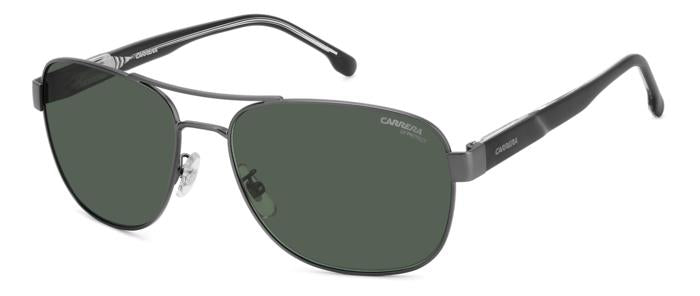 Carrera Uomo Carrera C FLEX 02/G/S R80/QT Occhiali da sole Metallo Rutenio scuro Verde Squadrata Normale