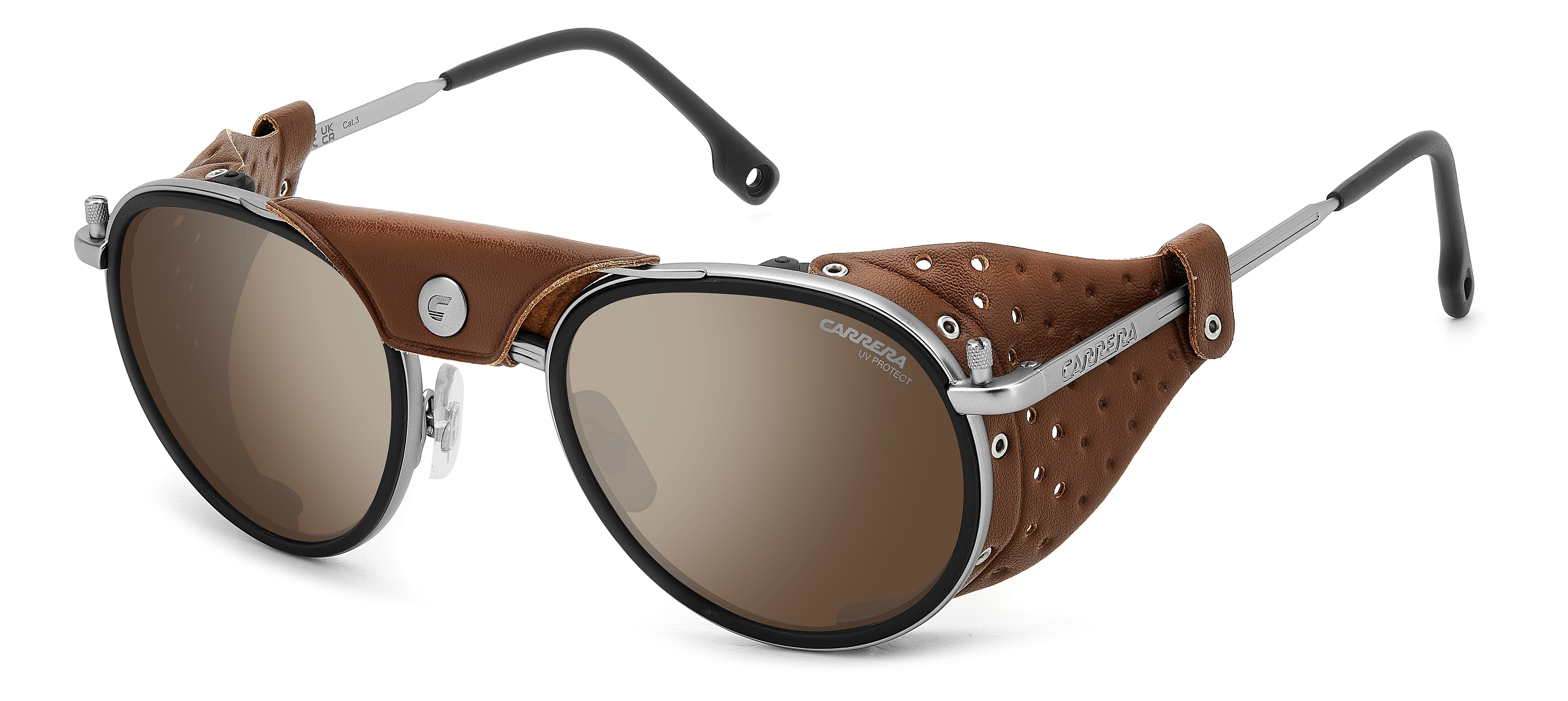 Carrera Uomo Carrera C SPORT 05/S R81/T4 Occhiali da sole Metallo Grigio Argento Pantos Normale Specchiato