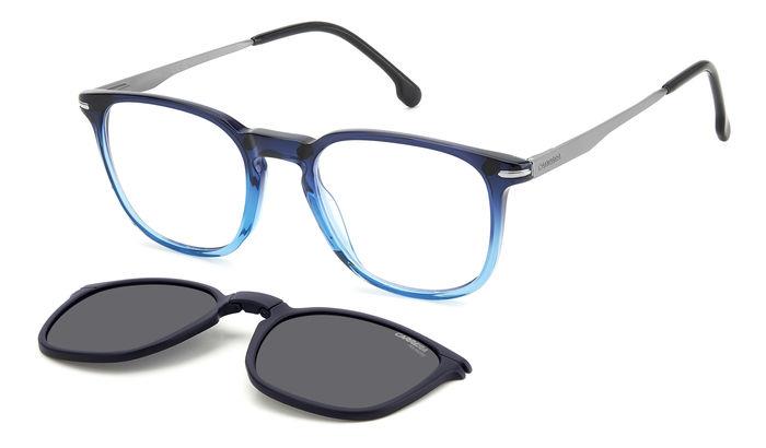 Carrera Uomo Carrera CA 332/CS PJP/M9 Occhiali da sole Acetato Blu Grigio Squadrata Polarizzata Clip-on