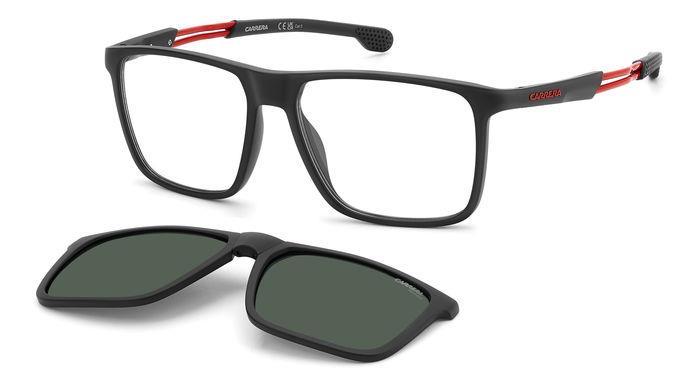 Carrera Uomo Carrera CA 4020/CS BLX/UC Occhiali da sole Polyamide Nero-opaco Verde Squadrata Polarizzata Clip-on Carrera Uomo Carrera CA 4020/CS BLX/UC Occhiali da sole Polyamide Nero-opaco Verde Squadrata Polarizzata Clip-on