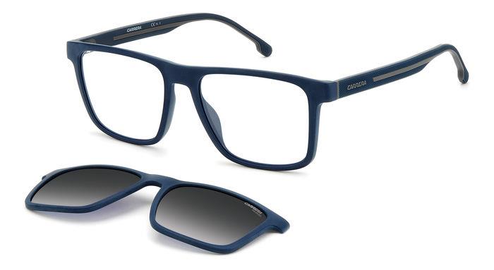 Carrera Uomo Carrera CA8061/CS 4NZ/WJ Occhiali da sole Iniettato Blu / opaco Grigio Squadrata Polarizzata Clip-on