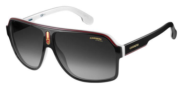 Carrera Uomo Carrera CARRERA 1001/S 80S/9O Occhiali da sole Plastica Nero Grigio Squadrata Sfumato