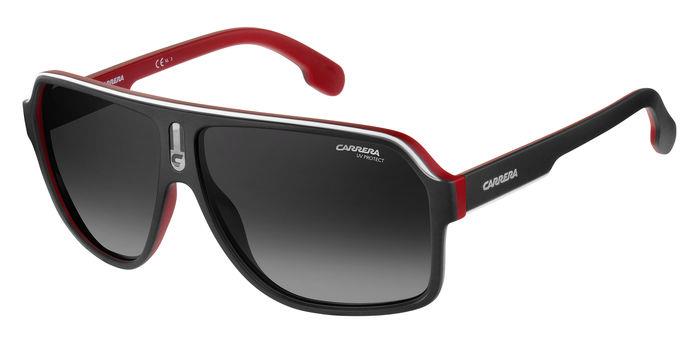Carrera Uomo Carrera CARRERA 1001/S BLX/9O Occhiali da sole Plastica Nero-opaco Grigio Squadrata Sfumato