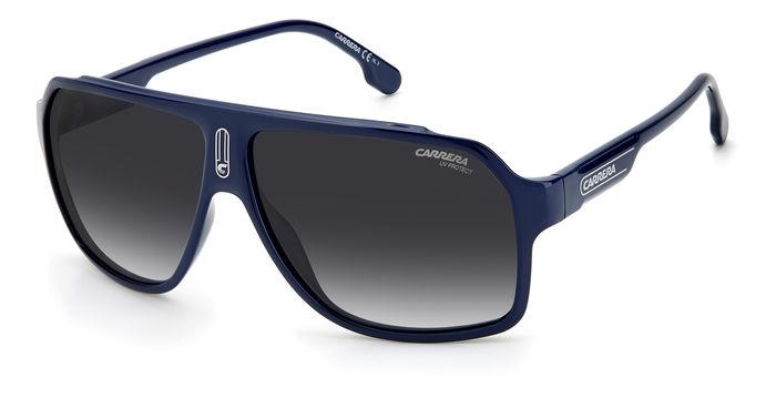 Carrera Uomo Carrera CARRERA 1030/S PJP/9O Occhiali da sole Plastica Blu Grigio Squadrata Normale Sfumato