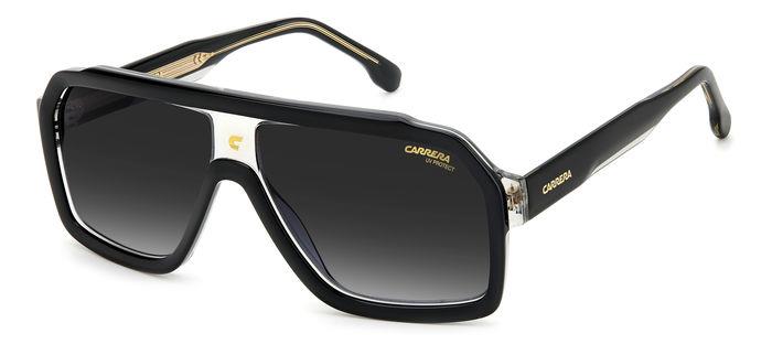 Carrera Uomo Carrera CARRERA 1053/S 08A/9O Occhiali da sole Acetato Nero Grigio Squadrata Sfumato