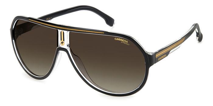 Carrera Uomo Carrera CARRERA 1057/S 2M2/HA Occhiali da sole Plastica Nero Marrone Pilot Sfumato