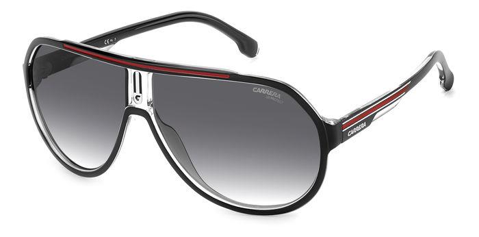 Carrera Uomo Carrera CARRERA 1057/S OIT/9O Occhiali da sole Plastica Nero/Rosso Grigio Pilot Sfumato