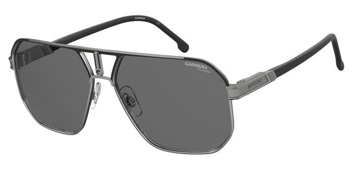 Carrera Uomo Carrera CARRERA 1062/S RZZ/M9 Occhiali da sole Metallo Nero opaco/rutenio scuro Grigio Geometrica Polarizzata