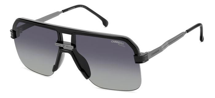 Carrera Uomo Carrera CARRERA 1066/S 807/WJ Occhiali da sole Plastica Nero Grigio Squadrata Polarizzata Sfumato