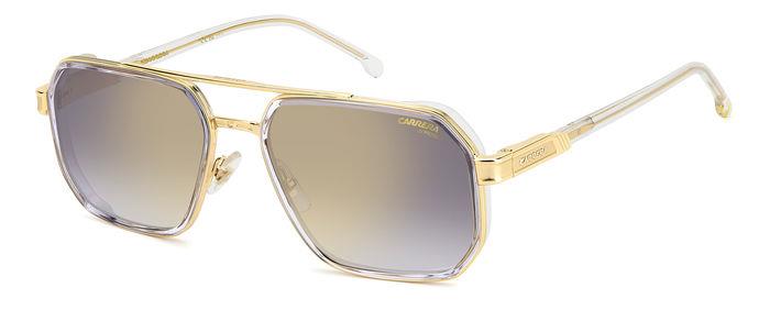 Carrera Uomo Carrera CARRERA 1069/S REJ/FQ Occhiali da sole Acciaio Cristallo Grigio/oro Geometrica Specchiato