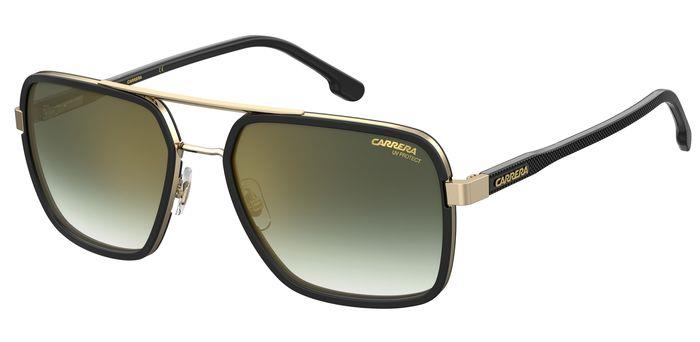 Carrera Uomo Carrera CARRERA 256/S RHL/D6 Occhiali da sole Metallo Nero Verde Squadrata Specchiate Sfumato