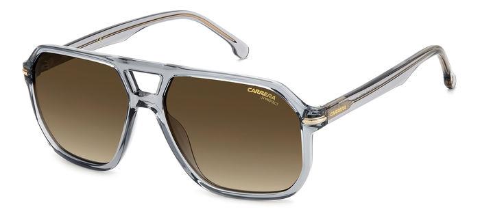 Carrera Uomo Carrera CARRERA 302/S KB7/HA Occhiali da sole Acetato Grigio Marrone Squadrata Normale Sfumato