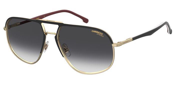 Carrera Uomo Carrera CARRERA 318/S I46/9O Occhiali da sole Plastica Nero opaco/ Oro Grigio Pilot Sfumato