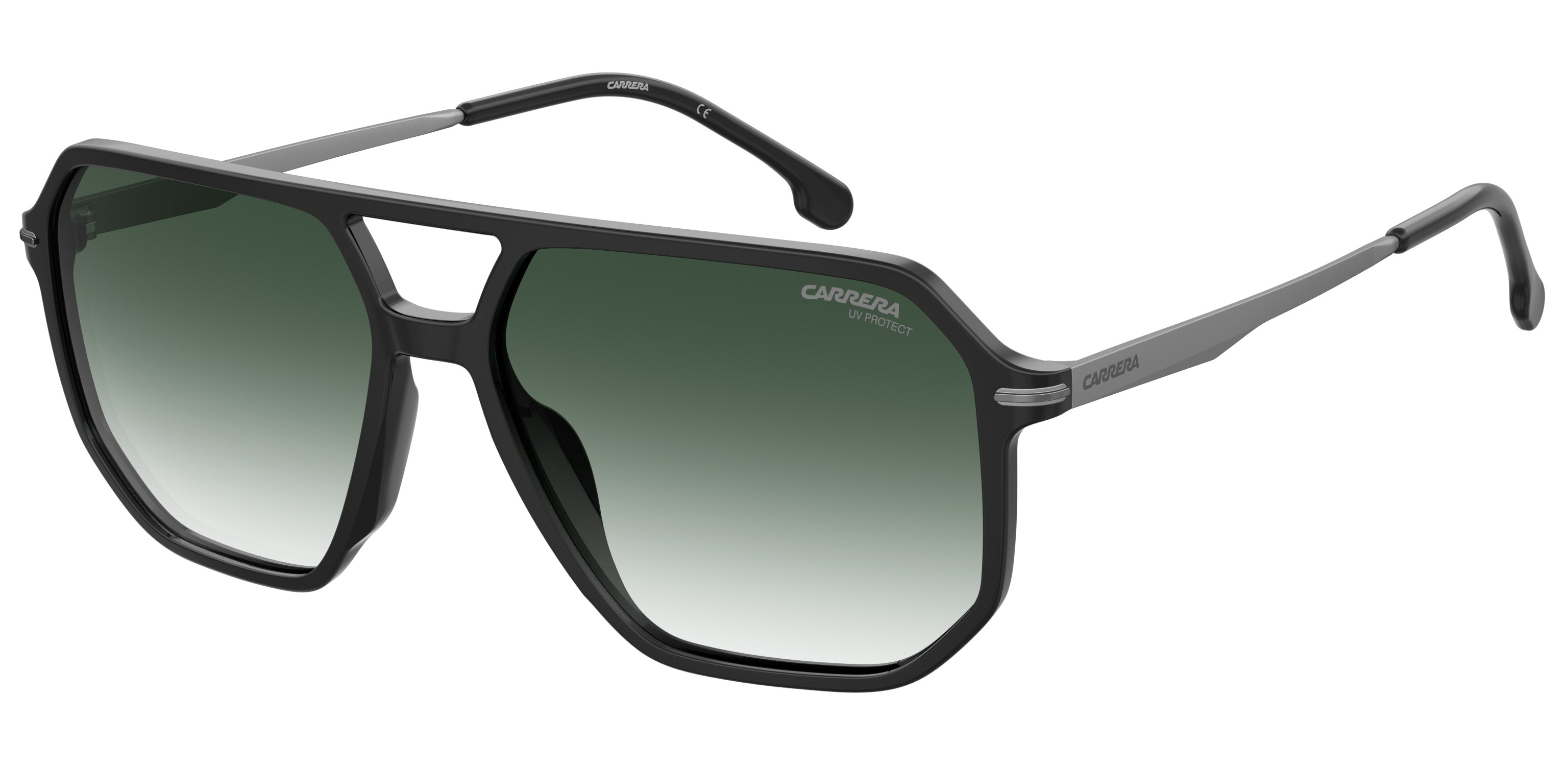 Carrera Uomo Carrera CARRERA 324/S 08A/WJ Occhiali da sole Acetato Nero Grigio Geometrica Polarizzata Sfumato