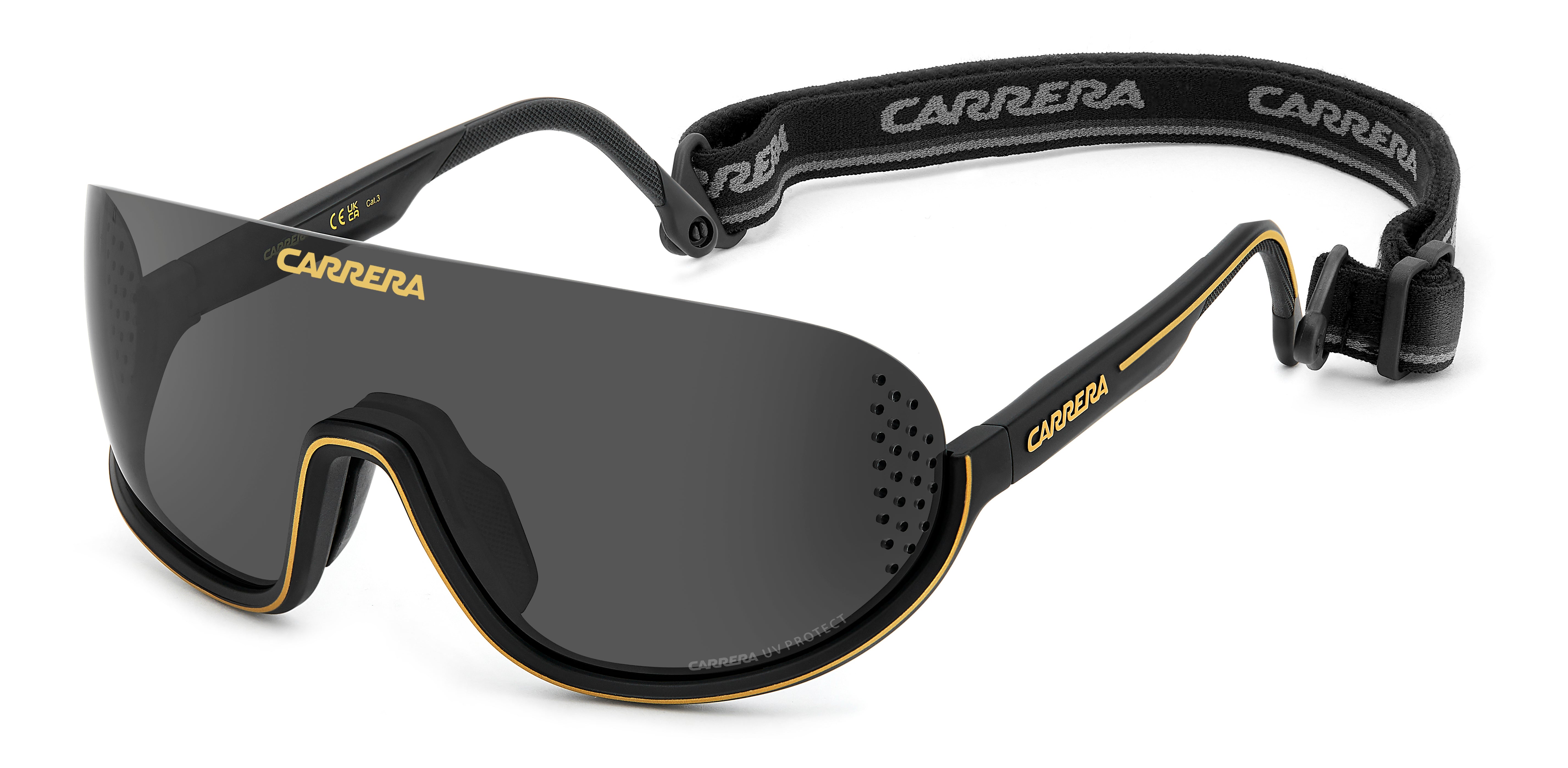 Carrera Uomo Carrera CARRERA EYEDRA 003/IR Occhiali da sole Polyamide Nero Grigio Maschera Normale Carrera Uomo Carrera CARRERA EYEDRA 003/IR Occhiali da sole Polyamide Nero Grigio Maschera Normale