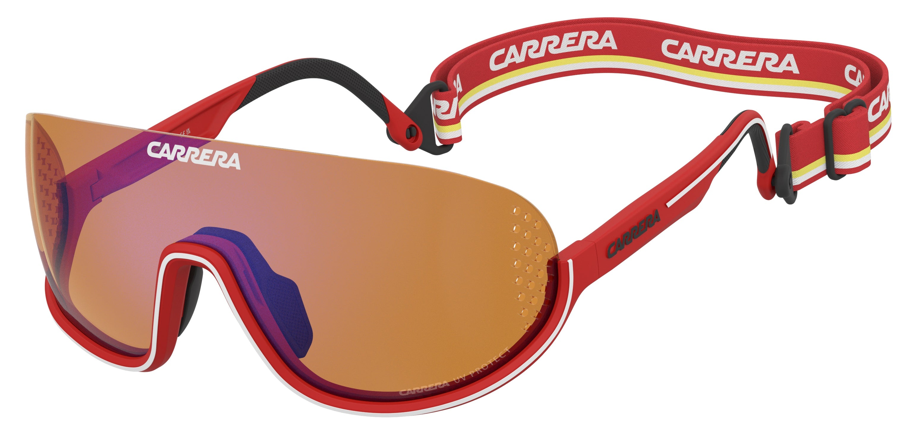 Carrera Uomo Carrera CARRERA EYEDRA 0Z3/DP Occhiali da sole Polyamide Rosso Arancione Maschera Normale Specchiato Carrera Uomo Carrera CARRERA EYEDRA 0Z3/DP Occhiali da sole Polyamide Rosso Arancione Maschera Normale Specchiato