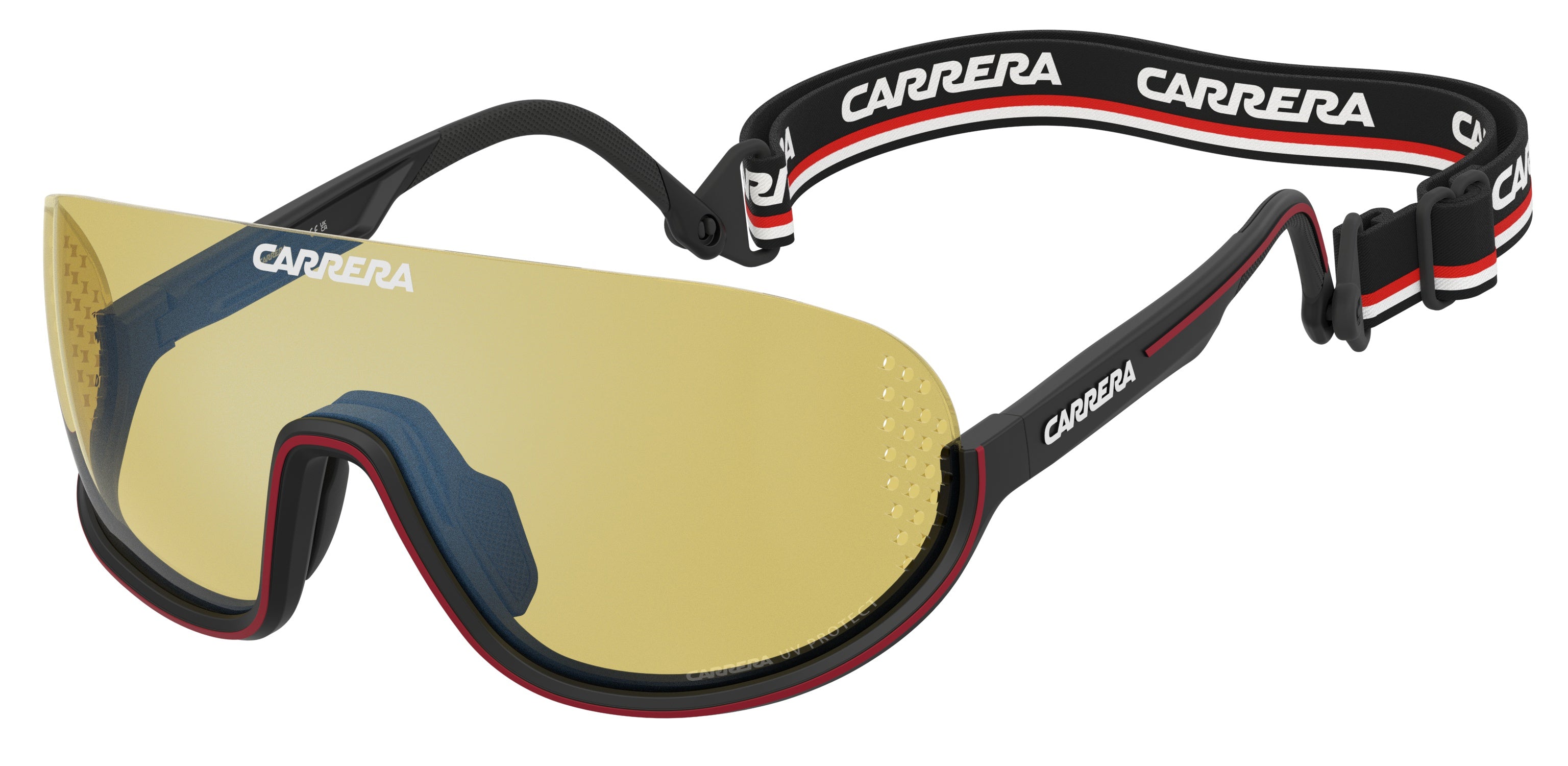Carrera Uomo Carrera CARRERA EYEDRA BLX/HW Occhiali da sole Polyamide Nero Giallo Maschera Normale
