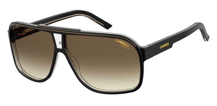 Carrera Uomo Carrera GRAND PRIX 2 807/HA Occhiali da sole Plastica Nero Marrone Squadrata Sfumato