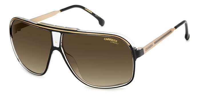 Carrera Uomo Carrera GRAND PRIX 3 2M2/HA Occhiali da sole Plastica Nero/Oro Marrone Squadrata Sfumato