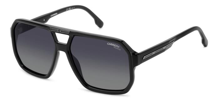 Carrera Uomo Carrera VICTORY C 01/S 807/WJ Occhiali da sole Bio Poliammide Nero Grigio Squadrata Polarizzata Sfumato