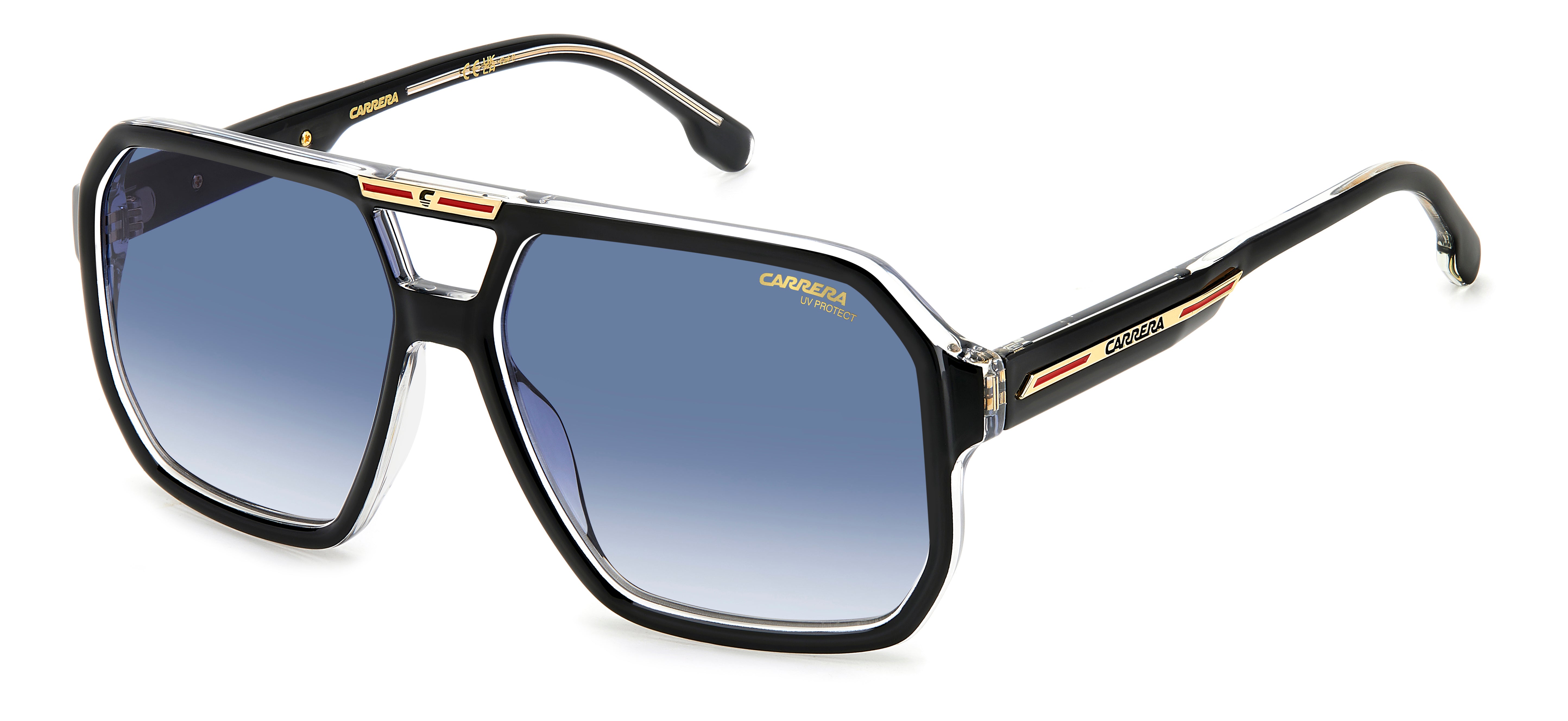 Carrera Uomo Carrera VICTORY C 01/S EI7/8 Occhiali da sole Bio Poliammide Blu Squadrata Normale Sfumato