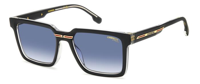 Carrera Uomo Carrera VICTORY C 02/S 7C5/08 Occhiali da sole Bio Poliammide Nero Blu Squadrata Normale Sfumato