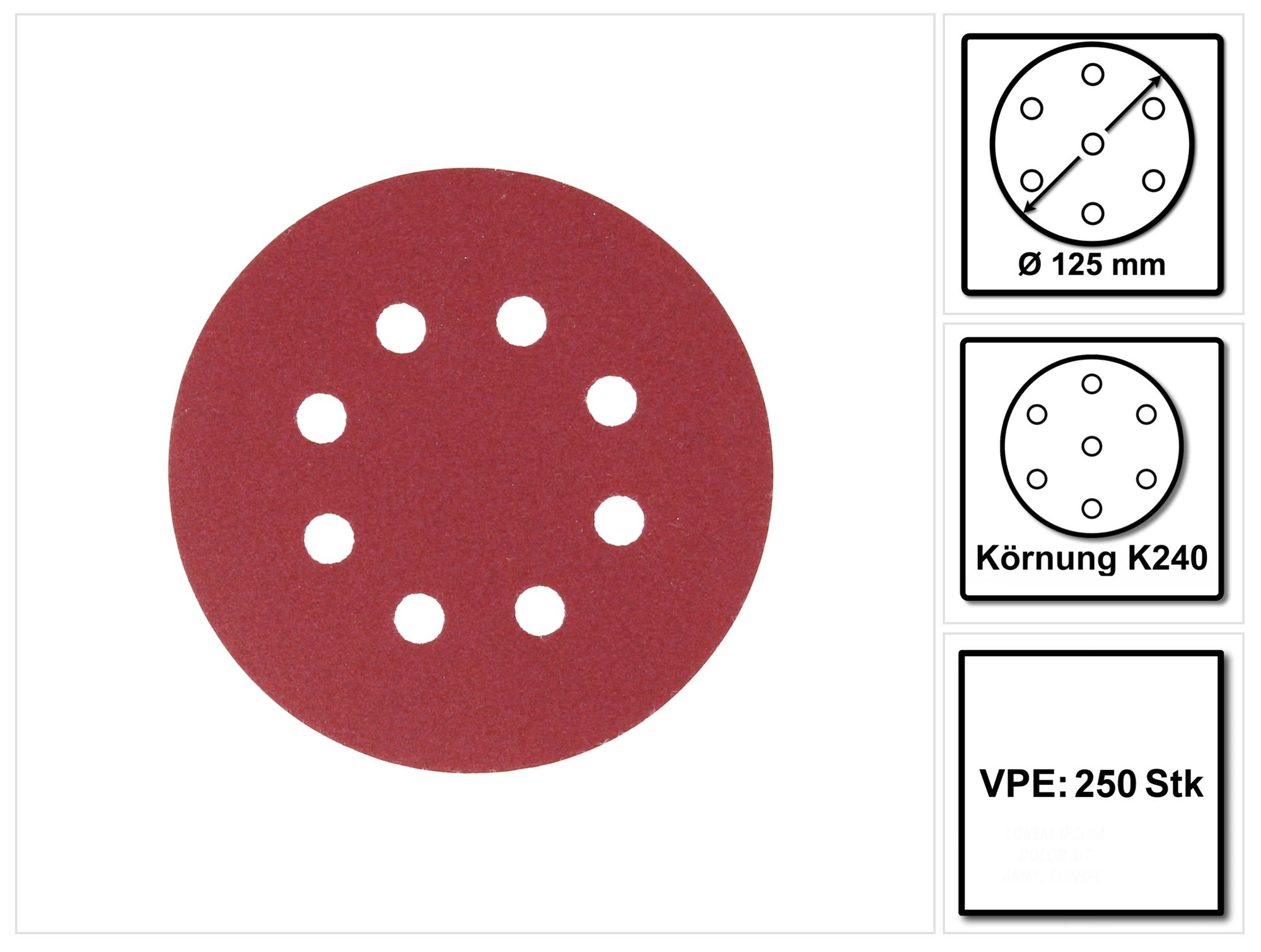 Carta Abrasiva Makita Con Velcro 125 Mm K240, 250 Pezzi (5x P-43686) Per Dbo, Bo, Dcw, Dwe, Gex, Pex, Sxe, Bos Carta Abrasiva Makita Con Velcro 125 Mm K240, 250 Pezzi (5x P-43686) Per Dbo, Bo, Dcw, Dwe, Gex, Pex, Sxe, Bos