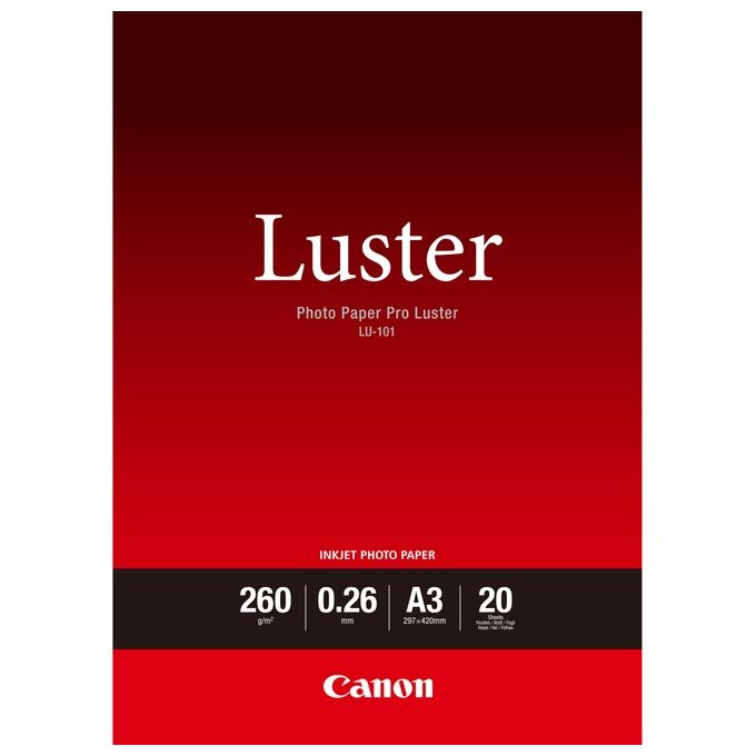 Carta fotografica A3 (20pz) Pro Luster 20 60136 02R