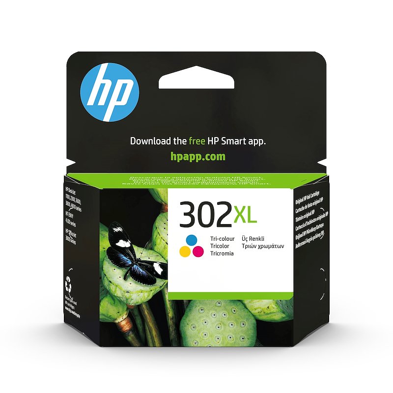 Cartucce HP 302XL Tricromia (F6U67AE) Giallo, Ciano, Magenta