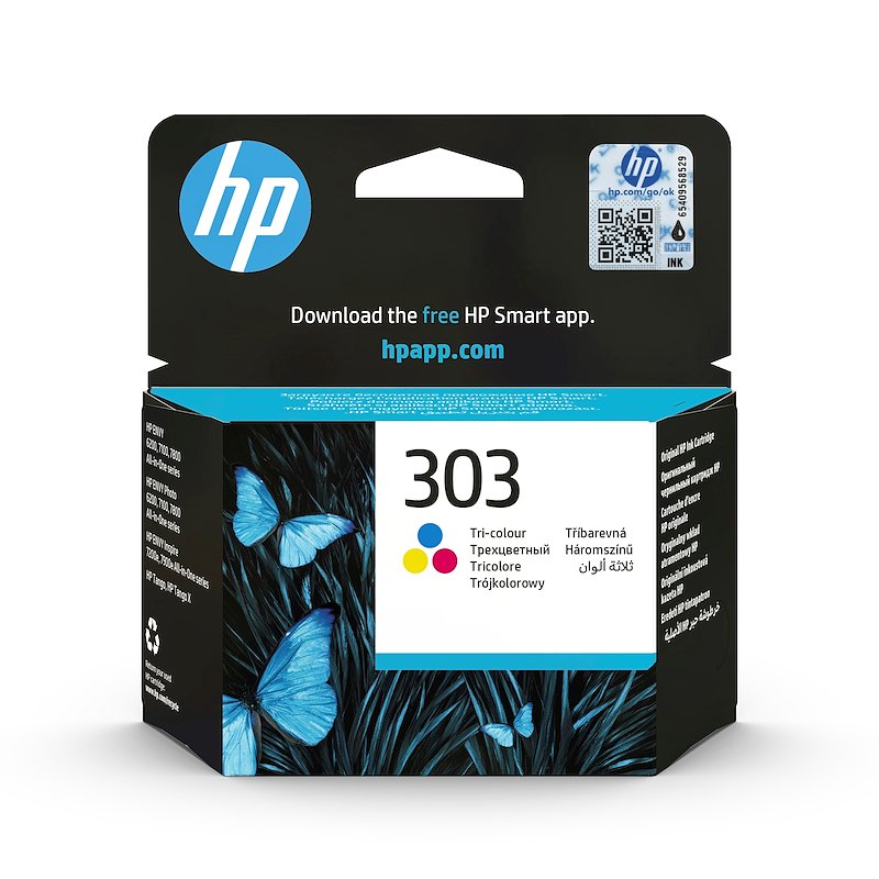 Cartucce HP 303 Tricromia (T6N01AE) Giallo, Ciano, Magenta