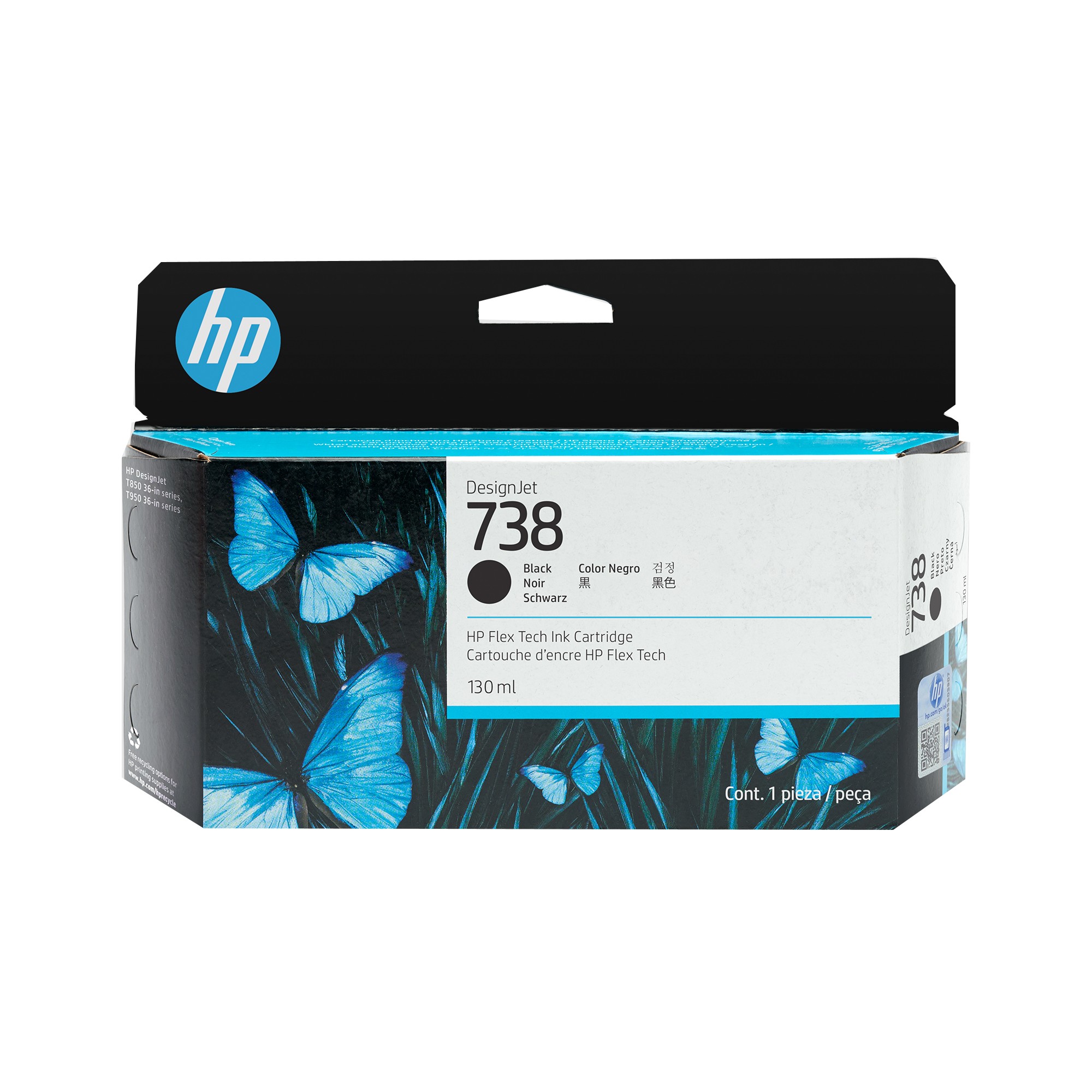 Cartuccia di inchiostro originale nero HP 498N4A - 738 Cartuccia di inchiostro originale nero HP 498N4A - 738