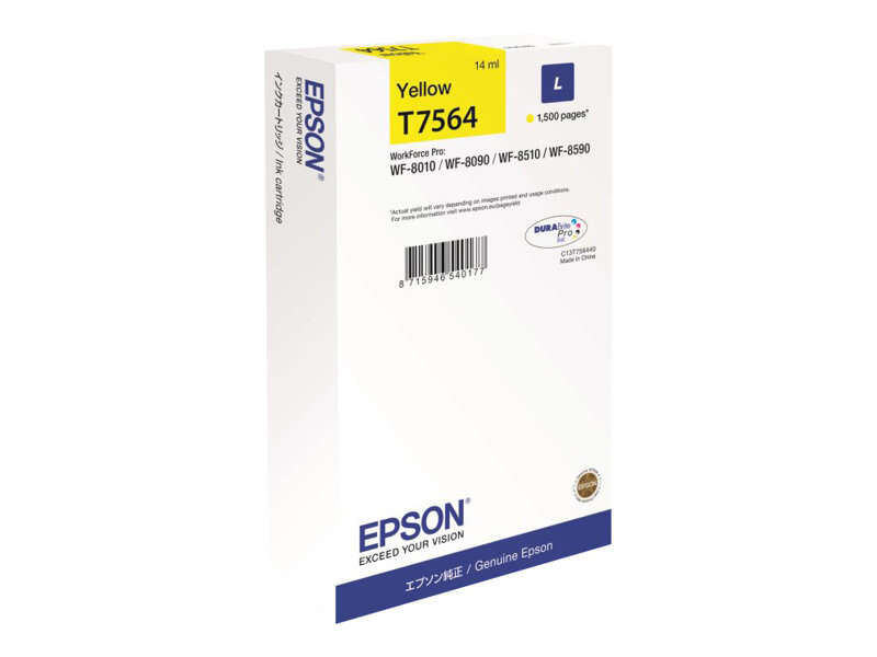 Cartuccia d'inchiostro originale Epson T7564 gialla - C13T756440/C13T75644N Cartuccia d'inchiostro originale Epson T7564 gialla - C13T756440/C13T75644N
