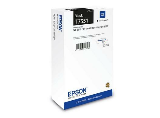 Cartuccia d'inchiostro originale nera Epson T7551 - C13T755140/C13T75514N