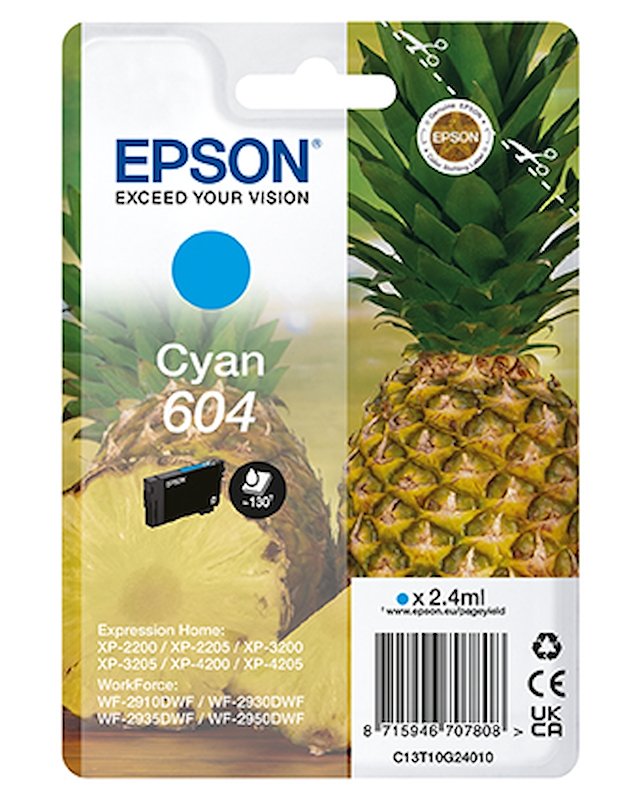 Cartuccia EPSON Ananas 604 Ciano