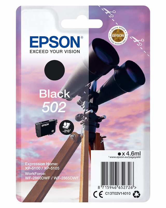 Cartuccia EPSON Binocolo 502 Nero