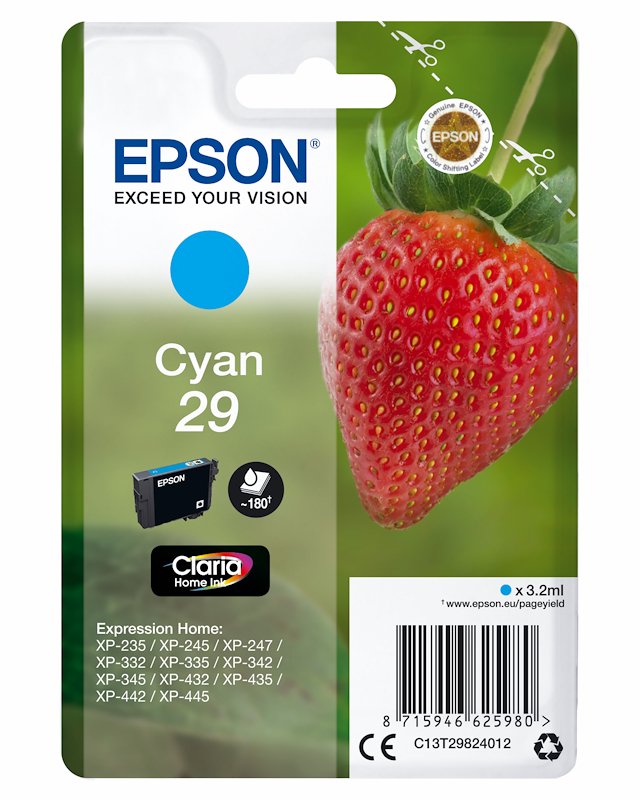 Cartuccia EPSON Fragola 29 Ciano