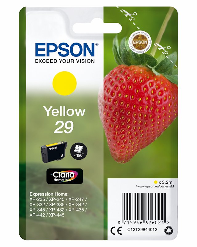 Cartuccia EPSON Fragola 29 Giallo Cartuccia EPSON Fragola 29 Giallo