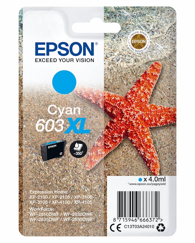 Cartuccia EPSON Stella marina 603XL Ciano