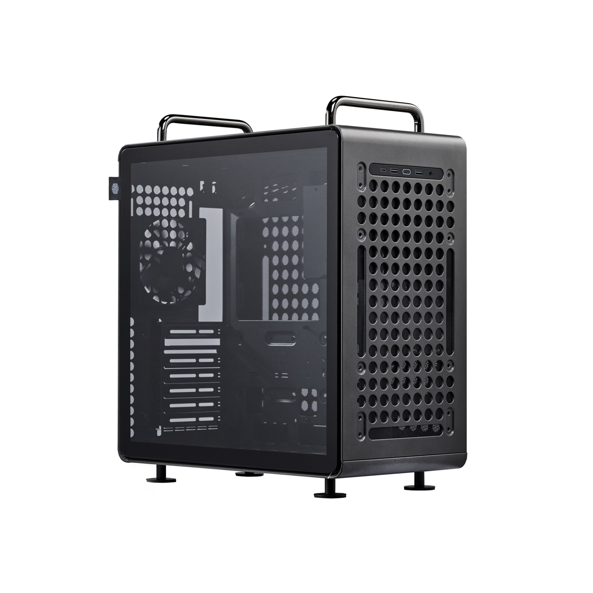 Case Miditower No Psu Qube 540 Vetro Sx - Atx Matx Mitx - Iron
