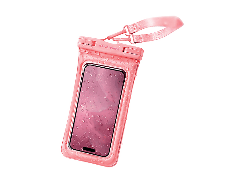 CASE&ME Custodia Waterproof CUSTODIA per Universale Universale, Per smartphone fino a 7.2", Rosa