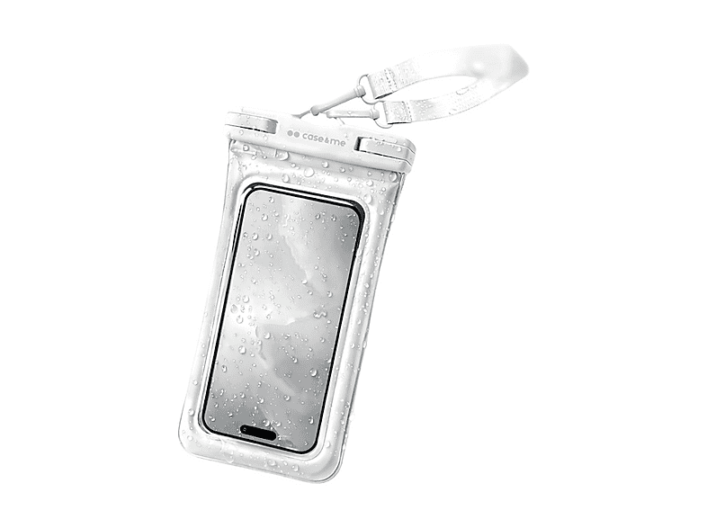 CASE&ME Custodia Waterproof CUSTODIA per Universale Universale, Per smartphone fino a 7.2", Bianco