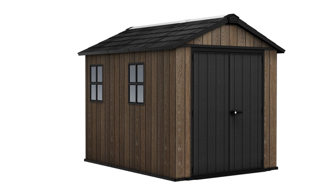 Casetta Box da Giardino Keter Apex 759/975 in Resina Effetto Legno Noce