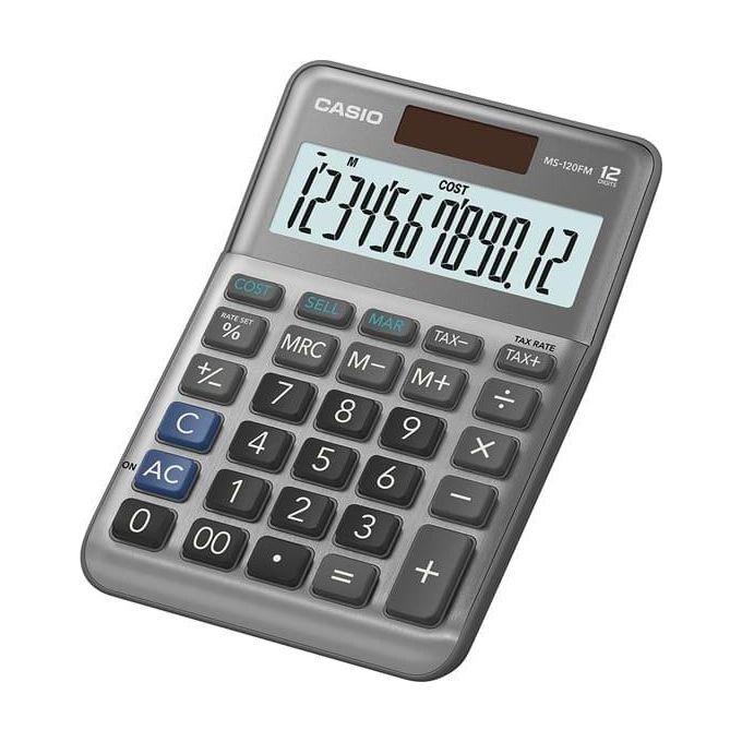 Casio - Calcolatrice Ms-120fm-grigio Casio - Calcolatrice Ms-120fm-grigio