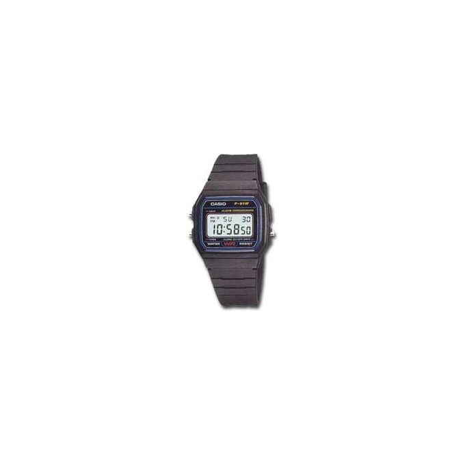Casio F-91W-1DG Vintage Orologio Digitale Unisex Cronometro Allarme Calendario Resistente 30m colore Nero